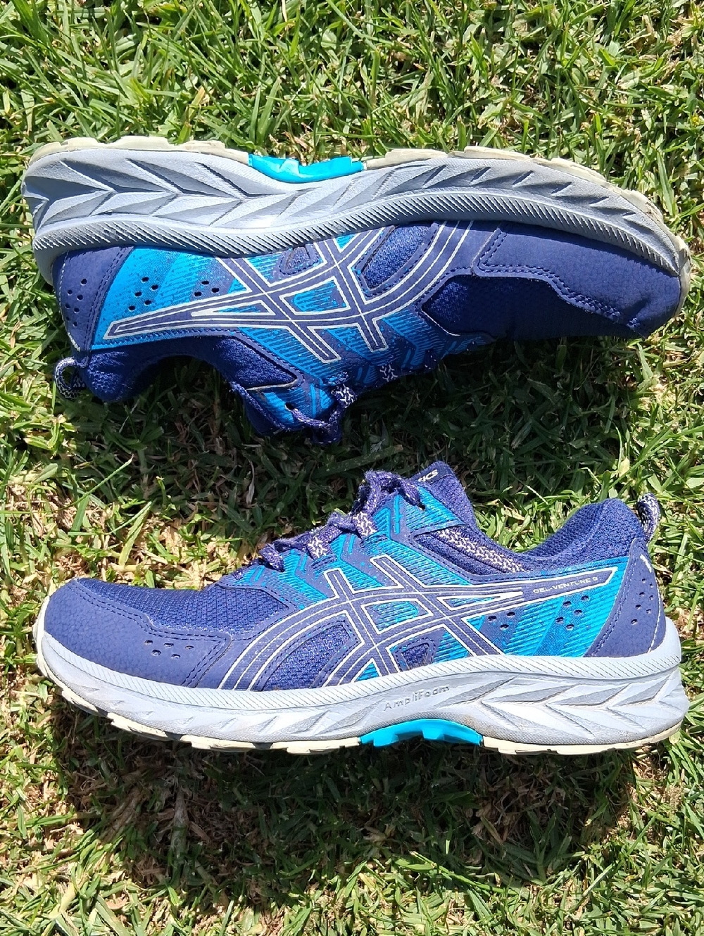 Asics Gel Venture 9 Navy and Teal Women's Running Sneakers